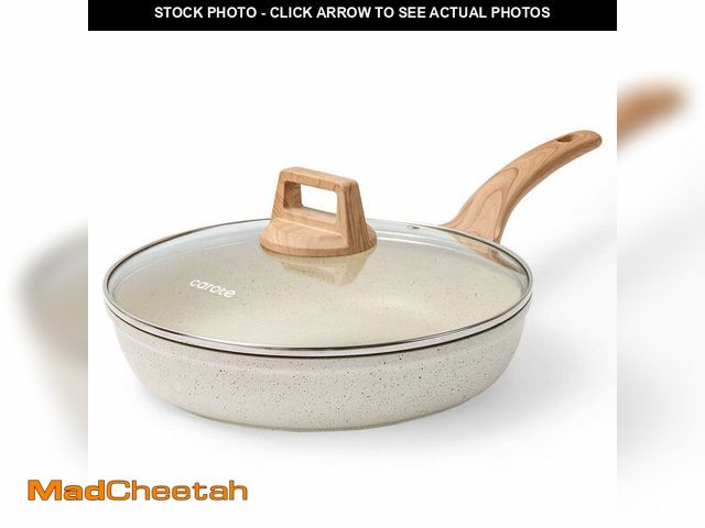 Lot 74-13958894 - CAROTE Non Stick Frying Pan Skillet,10" Nonstick Fry Pan with Glass Lid, Egg Pan Omelet Pans, Granit...