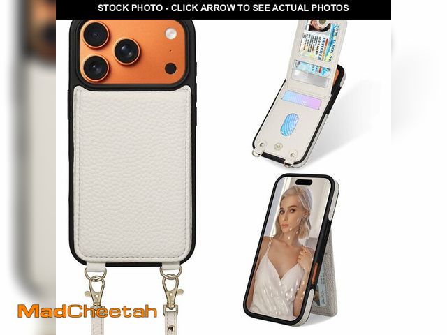 Lot 74-12713635 - Keallce Case for iPhone 17 Pro 6.3 inch, Crossbody Wallet Case Purse with RFID Blocking 3 Card Holde...