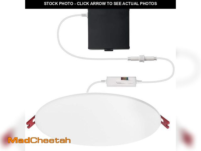 Lot 74-14410305 - Commercial Electric Premium Series 10 in. LED, 2-Level Lumen Select, InfinitiEdge Canless Recessed L...