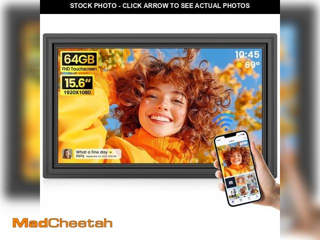 Lot 74-13621431 - 64GB 15.6" Large Digital Picture Frame, Uhale WiFi Electronic Photo Frames with 1920 x 1080 FHD IPS ...