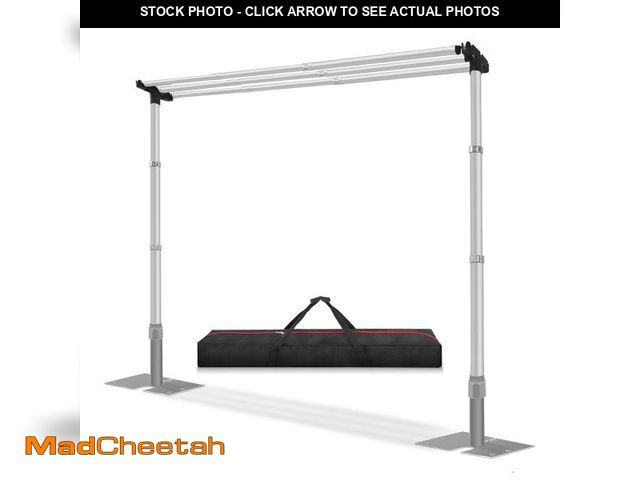 Lot 74-12540602 - Jiang&amp;Rong 10x10Ft Three Crossbar Backdrop Stand - Heavy Duty Adjustable Metal Frame with Drape ...
