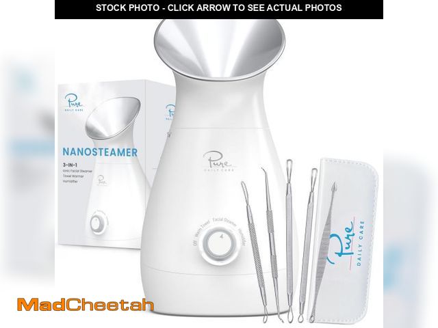 Lot 74-11554122 - NanoSteamer Large 3-in-1 Nano Ionic Facial Steamer with Precise Temp Control - Humidifier - Unclogs ...