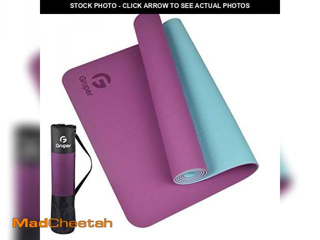 Lot 74-12140463 - Yoga Mat Non Slip, Eco Friendly Fitness Exercise Mat with Carrying Strap,Pro Yoga Mats for Women,Wor...