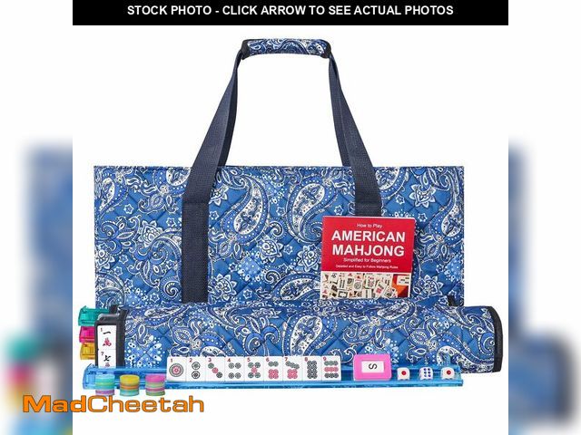 Lot 74-13950286 - GUSTARIA American Mahjong Game Set, 166 Quality White Tiles, 4 All-in-One Color Rack/Pushers, Mahjon...