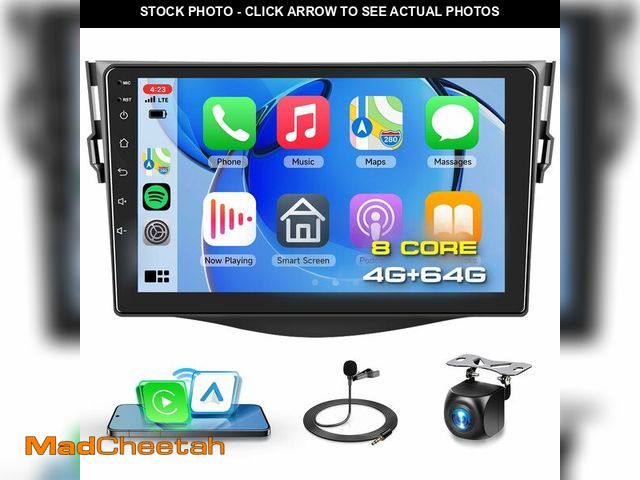Lot 74-12497154 - 8 CORE 4G+64G Car Radio Stereo for Toyota RAV4 2007-2012 with Wireless CarPlay/Android Auto, 9 Inch ...