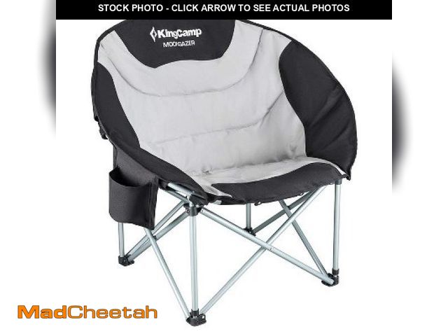 Lot 74-12481103 - KingCamp Folding Camping Chairs Oversized Saucer Round Sofa Chair For Adults Outdoor Support 330lbs ...