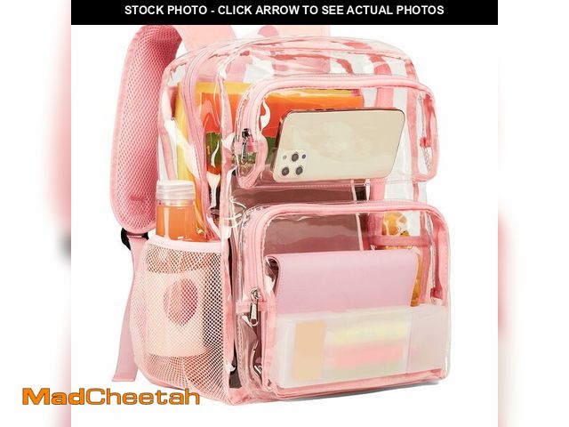 Lot 74-12979515 - Vorspack Clear Backpack Heavy Duty - Large Clear Bookbag Transparent Backpacks See Through Backpack ...