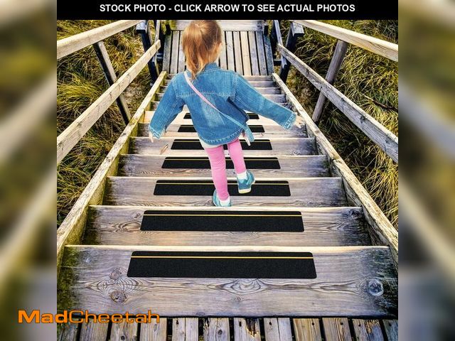 Lot 74-10906474 - S&amp;X Anti Slip Stair Treads, 12-Pack - 4" x 24" Pre-Cut Anti Slip Tape Outdoor Waterproof for All...