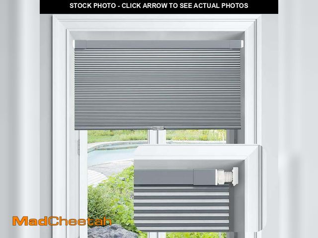 Lot 74-14310371 - LazBlinds Cordless Cellular Shades, No Tools No Drill Blackout Honeycomb Shades Pleated Blinds for W...