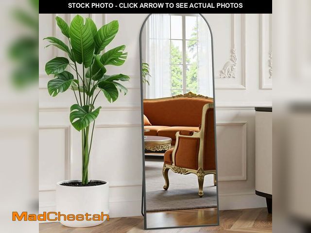Lot 74-12889023 - EDX Arched Full Length Mirror 59"x16" Full Body Mirror Rectangle Free Standing Wall Mounted Leaning ...