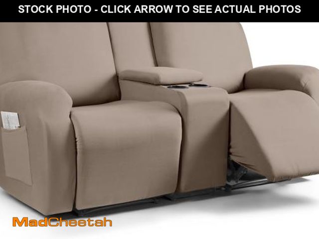 Lot 74-12332414 - TAOCOCO Reclining Loveseat with Middle Console Slipcover, 4 Piece Polyester Fabric Stretch Loveseat ...