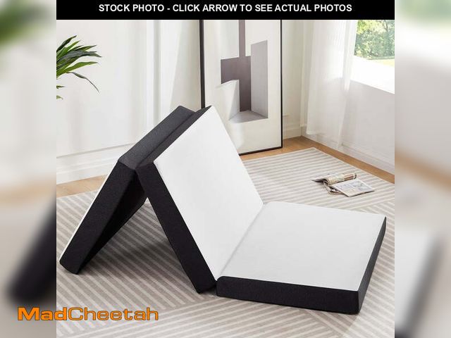 Lot 74-13056114 - JIOABL 4 Inch Single Size Tri-fold Memory Foam Mattress, Portable Foldable Floor Bed with CertiPUR-U...