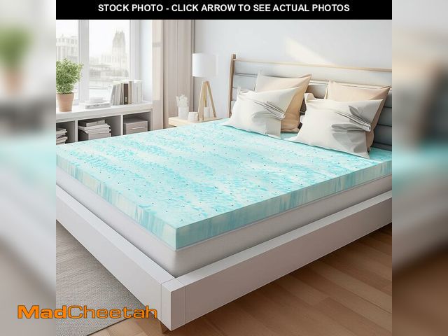 Lot 74-12827502 - 2 Inch Mattress Topper Twin Size, Gel Memory Foam Mattress Pad, CertiPUR-US Certified, Ventilated Be...