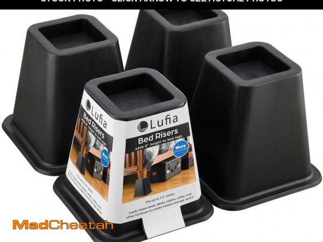 Lot 74-12438935 - Lufia Bed Furniture Risers Heavy Duty, Stackable Bed Lifts Risers for Sofa, Table, Couch, Chair or D...