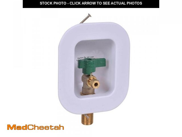 Lot 74-12517920 - Oatey I2K 1/2 in. Brass Compatible Copper Sweat Connection Ice Maker Outlet Box with 1/4 Turn - UNUS...