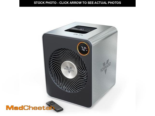 Lot 74-12784335 - Vornado VMHi600 5118 BTU Metal Fan Forced Air Heater Electric Furnace with Remote, 5-Year Warranty a...