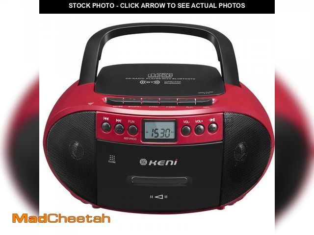 Lot 74-12216004 - G Keni Portable CD and Cassette Player Boombox Combo, Casette Tape Recorder with Remote, AM FM Radio...