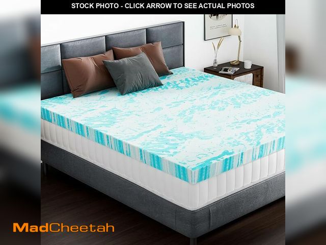 Lot 74-14067220 - DUMOS Mattress Toppers Memory Foam Full, 4 Inch Thick Bed Topper Pad Cooling Gel Infused Soft Comfy ...