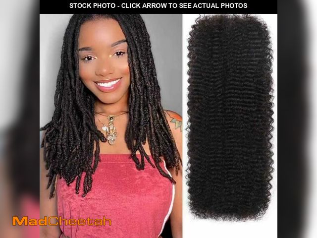 Lot 74-13711796 - Afro Kinkys Bulk Human Hair for Dreadlocks Extensions Afro Kinky-curly Human Braiding Hair for Mini ...