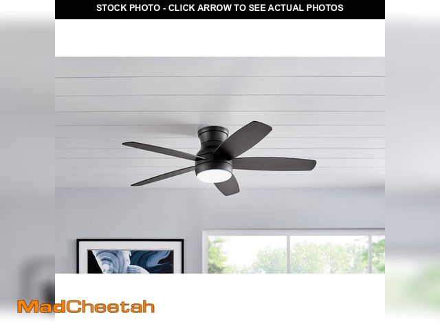 Lot 74-12804261 - Home Decorators Collection Ashby Park 52 in. White Color Changing Integrated LED Matte Black Indoor ...