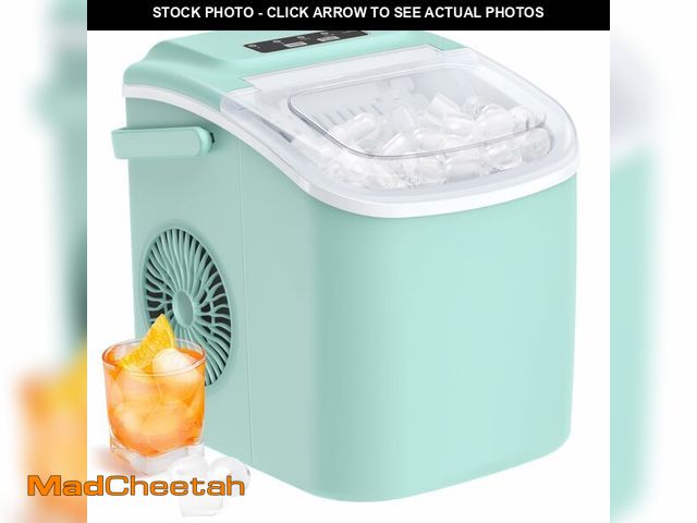 Lot 74-13802685 - Silonn Countertop Ice Maker, 9 Cubes Ready in 6 Mins, 26lbs in 24Hrs, Self-Cleaning Ice Machine with...