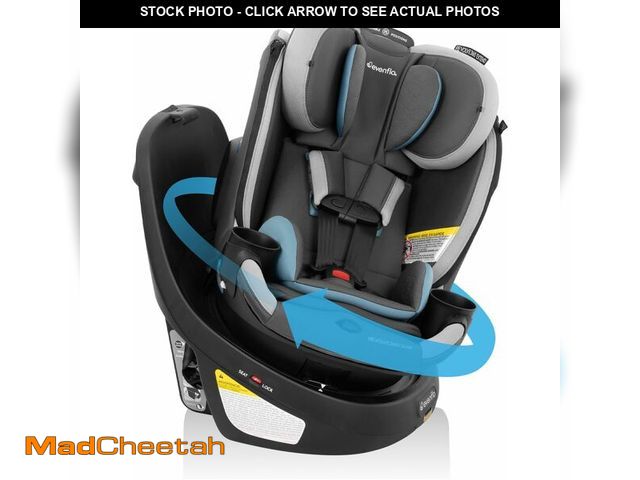 Lot 74-13086945 - Evenflo Revolve360 Slim 2-in-1 Rotational Car Seat with Quick Clean Cover (Stow Blue) - UNUSED
