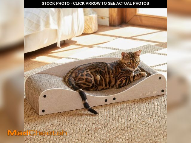 Lot 74-14380638 - FUKUMARU Cardboard Cat Scratcher Bed, Extra Large 29.1 Inch Cat Scratch Pad - UNUSED
