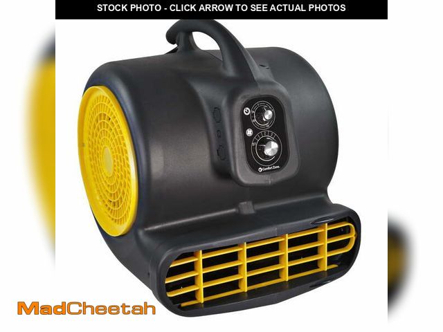 Lot 74-12766561 - Comfort Zone 1/2HP Air Mover Carpet Dryer, 3-Speed, 1500 CFM, Timer - UNUSED