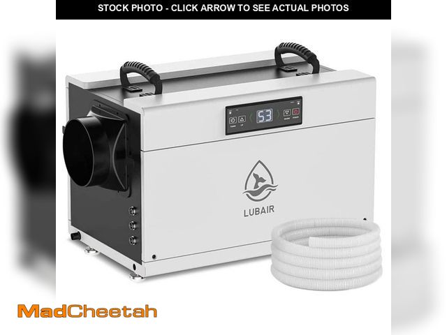 Lot 74-12591999 - Edendirect 145 pt. 6,000 sq.ft. Bucketless Commercial Dehumidifier in White with Drain Hose, for Cra...