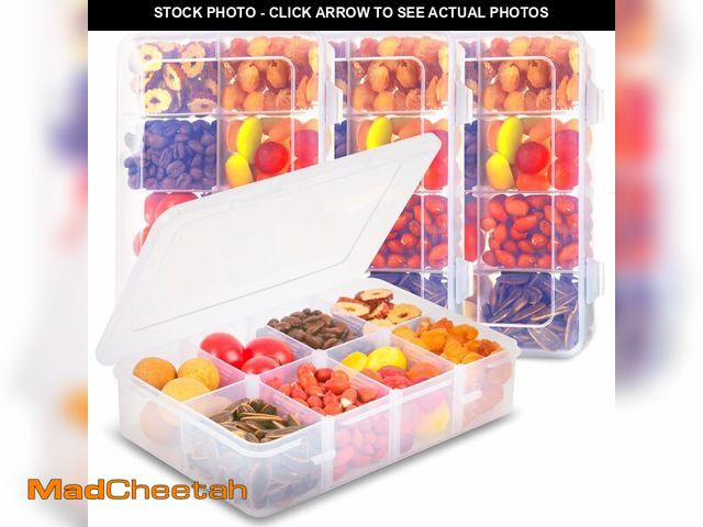 Lot 74-14144647 - AQSXO 8 Pcs Snack Box Container, 8 Compartments Snack Containers Reusable Meal Prep Lunch Containers...
