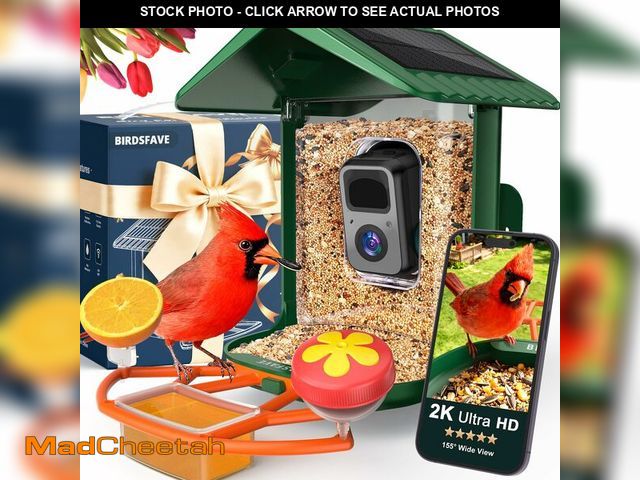 Lot 74-14424110 - Bird Feeder with Camera Solar Powered 2K Video with 32GB Card Auto Capture - USED