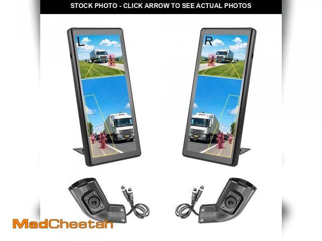 Lot 74-12215150 - Dual Monitor Truck Camera System, 10.36" Touchable Monitors + Left &amp; Right Side Rear View Angle ...