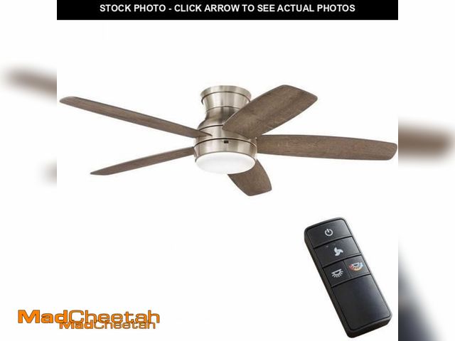 Lot 74-11666111 - Home Decorators Collection Ashby Park 52 in. White Color Changing Integrated LED Brushed Nickel Ceil...