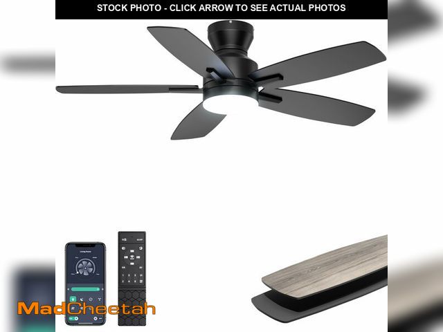 Lot 74-12715528 - Ohniyou Ceiling Fans with Lights, 42'' Low Profile Ceiling Fan with Light and Remote/APP Control, Mo...