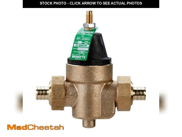 Lot 74-14357702 - Watts 3/4 in. Lead Free Water Pressure Reducing Valve, Double Union, PEX x PEX, Elastomer Disc, Max ...