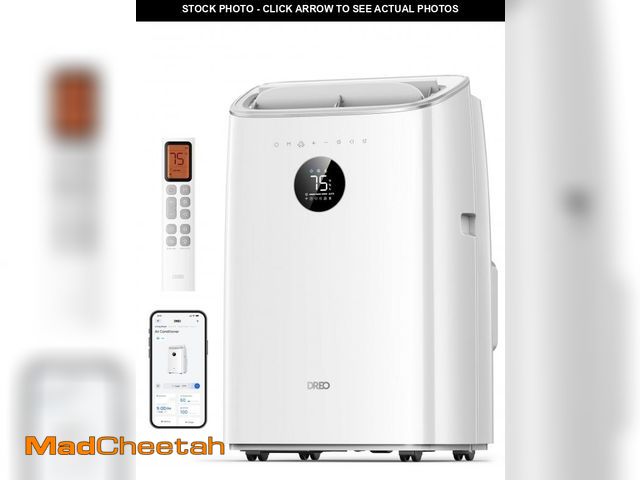 Lot 74-12144603 - Dreo Portable Air Conditioners, 8000 BTU ASHRAE (5000 BTU DOE) Smart AC Unit for Bedroom with Draina...
