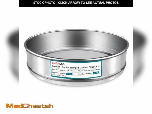 Lot 74-14150009 - LVDALAB 304 Stainless Steel Mesh Lab Sieve, 100 Mesh (0.15mm) Aperture Test Sieve, 7.9Inch(20cm) Dia...