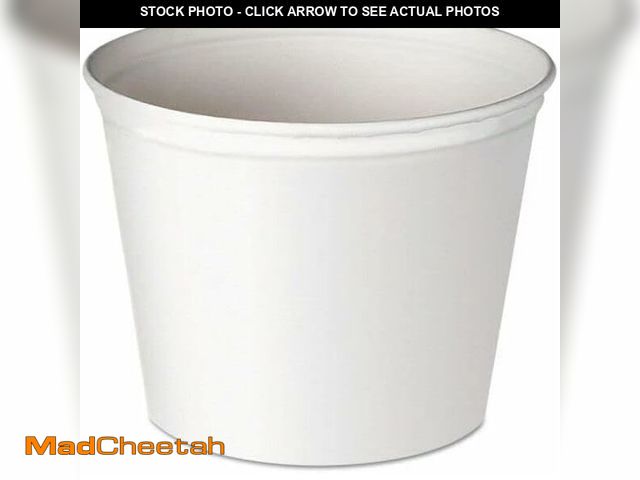 Lot 74-14348388 - Tabletop king 10 lb. White Disposable Paper Ice Bucket - 25/Pack - UNUSED