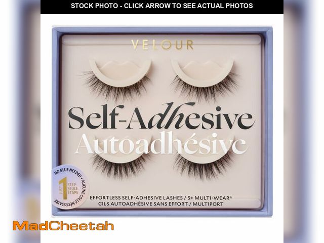 Lot 74-14154449 - Velour Effortless Self Adhesive Eyelashes (2-Pack), Reusable Pre Glued Strip Lashes, No Trim Needed ...