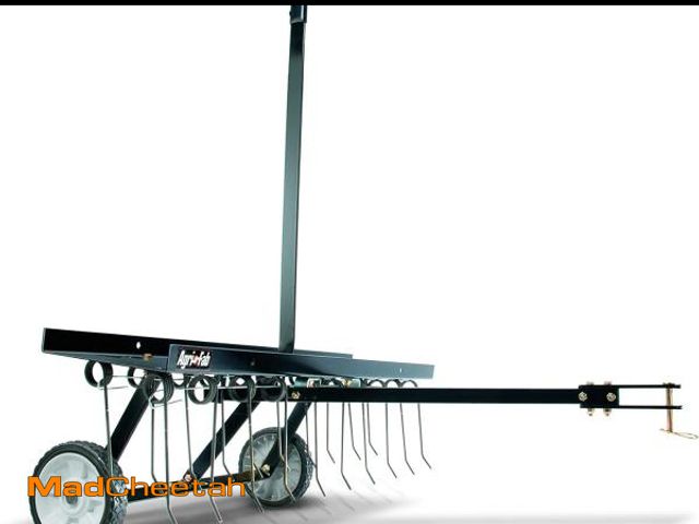 Lot 74-12397508 - Agri-Fab 45-0295 48in Tow Behind Lawn Dethatcher,24 Durable Spring Steel Tines Lawn dethatcher, Desi...