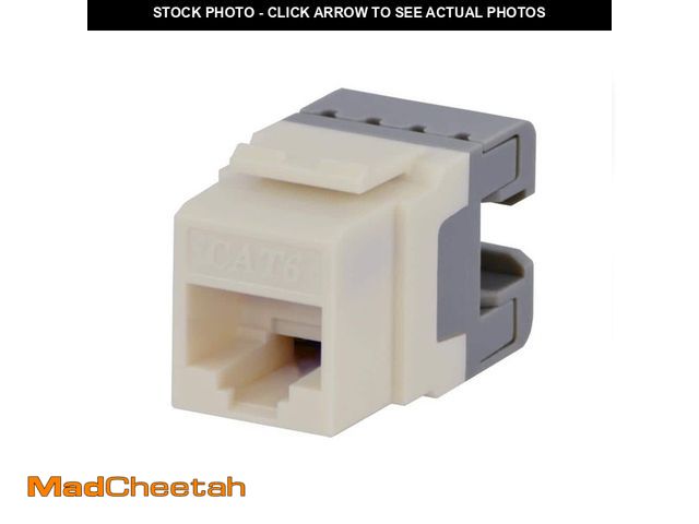 Lot 74-12557176 - Commercial Electric Cat-6 Jack in White (25-Pack) - UNUSED