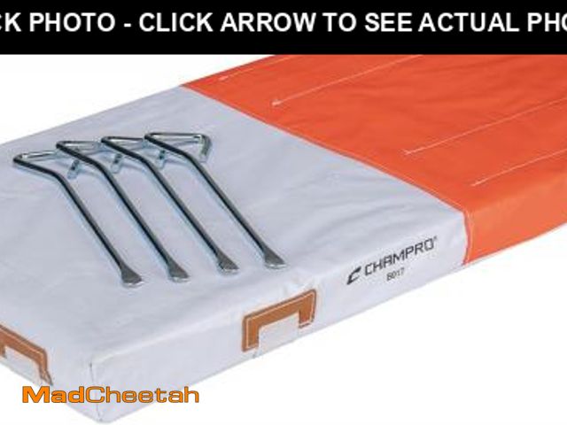 Lot 74-12508196 - Champro PVC Quilted Double First Base (Orange/White, 28 x 2-Inch) - UNUSED