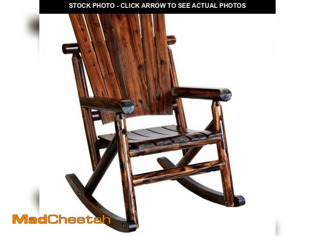 Lot 74-12528358 - Leigh Country Char-Log Wood Outdoor Rocking Chair - UNUSED