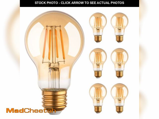 Lot 74-14152480 - runquiz 2700K Warm Light Edison Bulbs, Vintage Warm Yellow A19 Edison Bulb, Dimmable Amber Led Soft ...