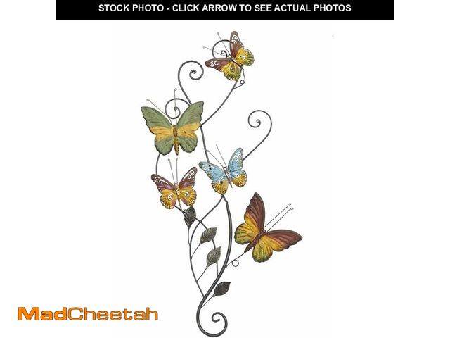 Lot 74-13844458 - Deco 79 Metal Butterfly Home Wall Decor Indoor Outdoor Wall Sculpture with Scroll Details, Wall Art ...