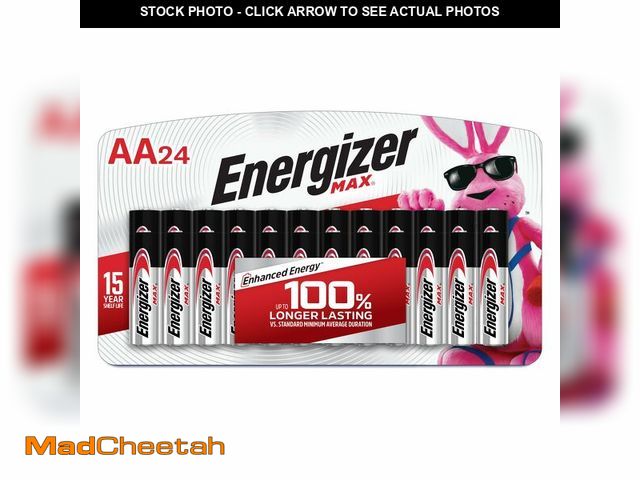 Lot 74-14146985 - Energizer AA Batteries, MAX Double AA Battery Alkaline, 24 Count - USED