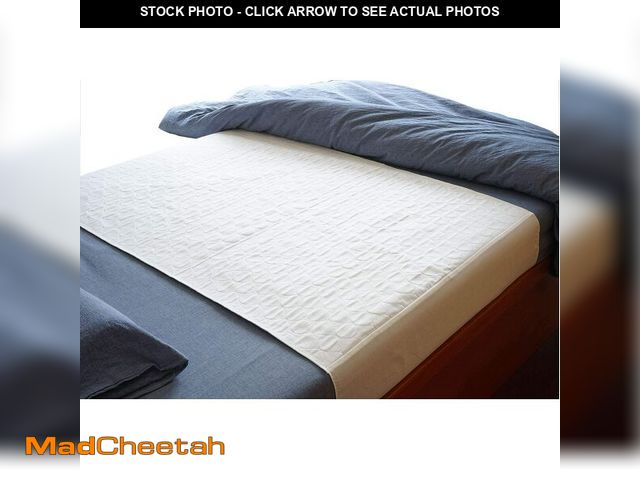 Lot 74-13623027 - Careboree Pack of 2 Cotton Top-Layer Reusable Tuckable Underpads Incontinence Bed Pads Queen 34"X60"...