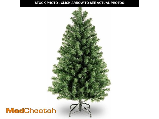 Lot 74-13331645 - National Tree Company 4 ft Unlit North Valley Spruce Mini Artificial Christmas Tree, 307 Tips, Inclu...