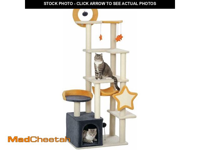 Lot 74-12545026 - PawHut Cat Tower, 63 Inch Tree for Large Adult Indoor Cats with Scratching Post, Hammock, Condo, Bed...