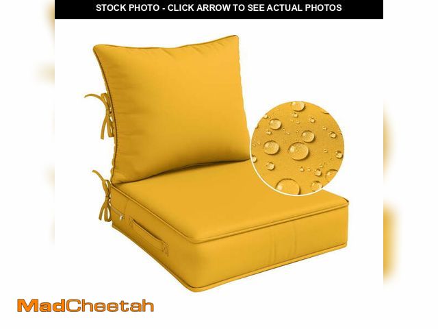 Lot 74-12801355 - Pakunoda Outdoor Deep Seat Cushion Set for Patio Furniture, Waterproof &amp; Fade Resistant, 24" L X...